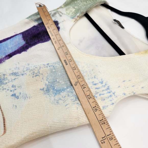 Women's Mini Dress Colorful Abstract Art Print Size 8 Party Luxury Classy - Picture 4 of 13